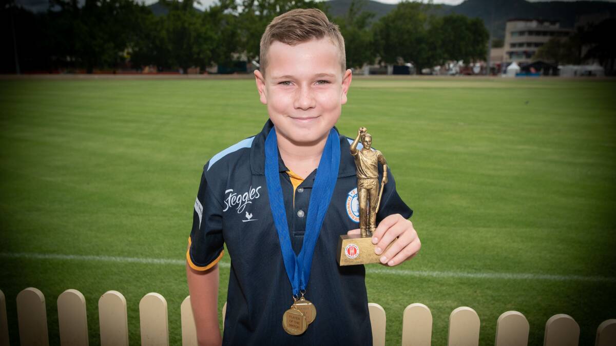 Cooper Jones was unstoppable with bat and ball at the Lismore Under 12s carnival and was deservedly the Player of the Tournament. Picture by Peter Hardin. 