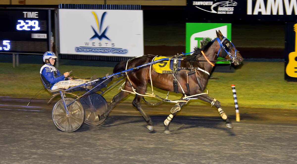 Winning start: My Kinda Justus and Blake Hughes take the win in the PKF Audit & Assurance Pace, giving Hughes a driving double. Photo: PeterMac Photography