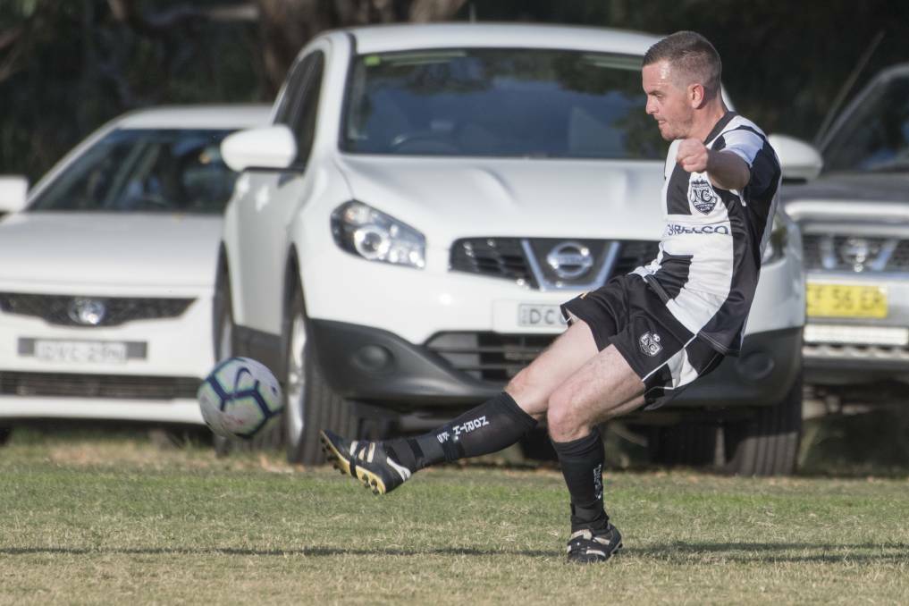 New environment: Nick Bowden will make his debut for Oxley Vale Attunga at Woolgoolga on Saturday after swapping the black and white of North Companions for the red and white of the Mushies. Photo: Peter Hardin
