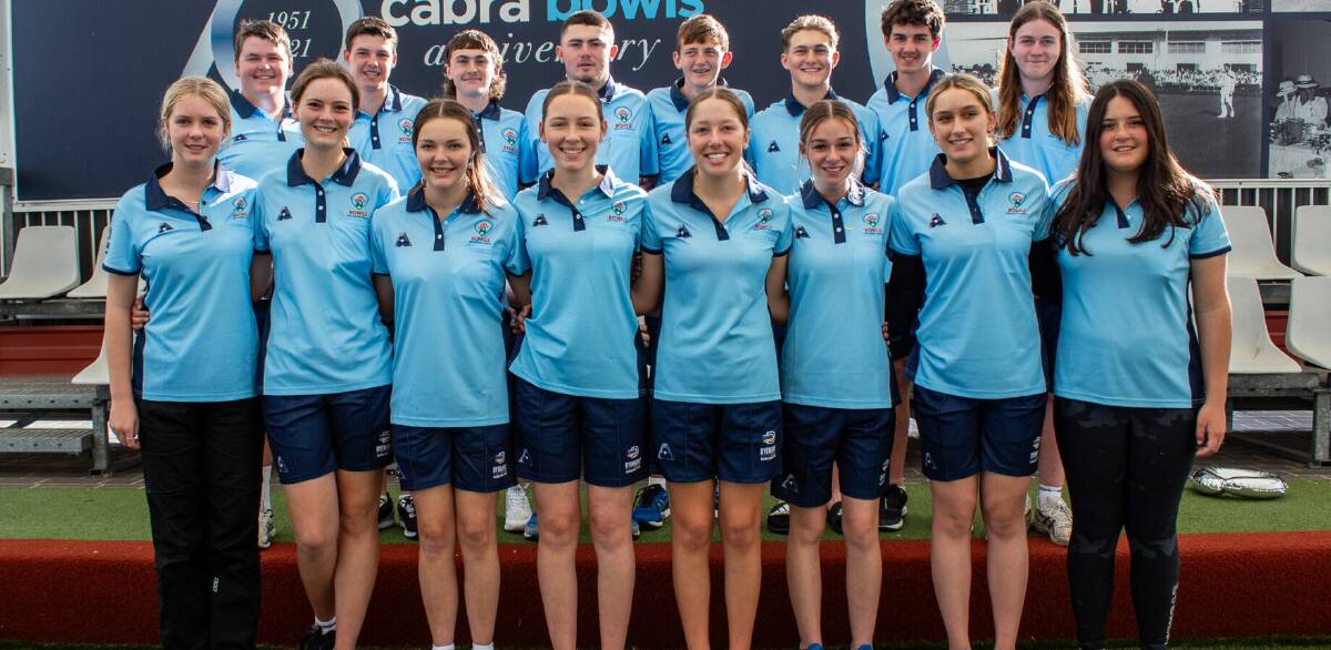 Thorning (back fourth from right) played for NSW in the junior tri series the week before the state junior championships.