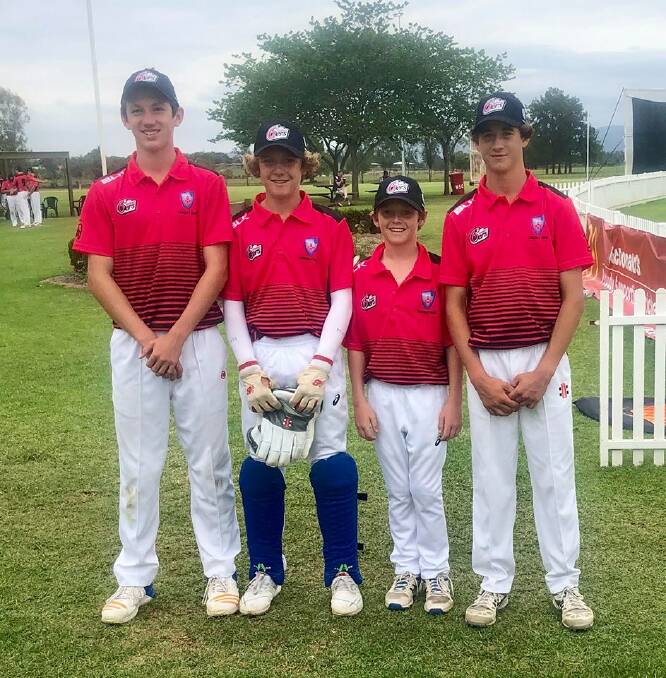 State hopefuls: Central North's (L-R) Landan Price, Callum Henry, Zac Craig and Jack Hamilton played for the Country Sixers at this week's under-15s State Challenge.