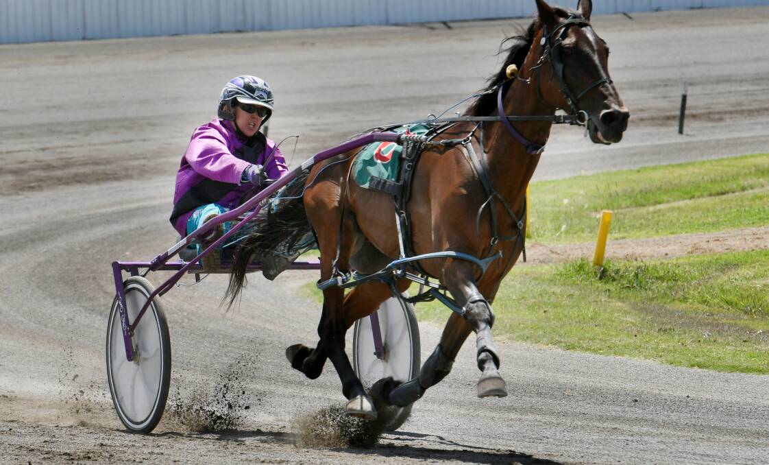 Seelsters Song, driven by Sarah Rushbrook, was second behind Uncle Gregory. Photo: Gareth Gardner 040321GGB03