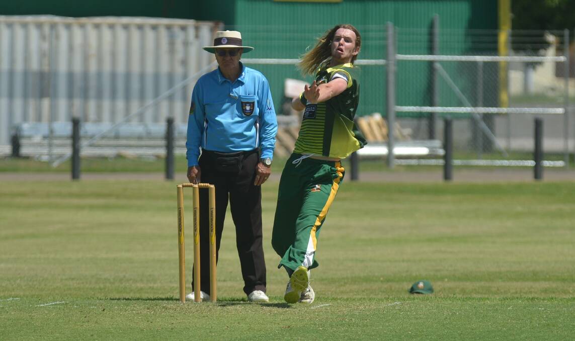 Tearing in: Kurt Barton picked up two wickets for Bective East in their win over City United.
