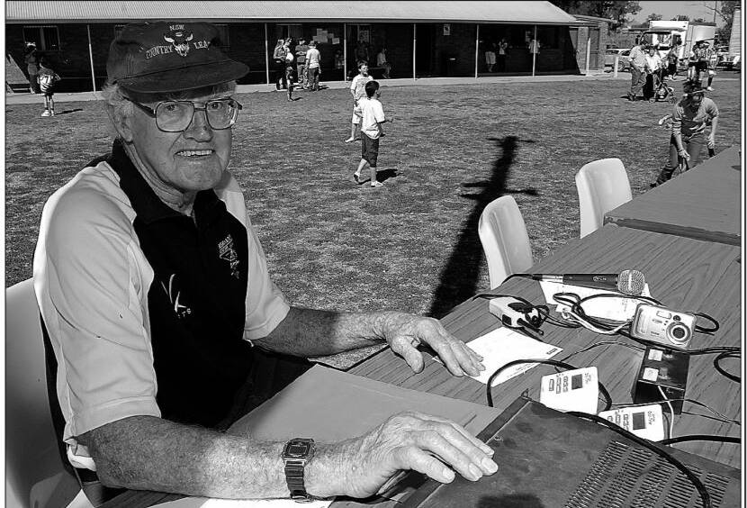 Jim Lupton at work monitoring the 2009 Tamworth and District Minor League grand finals day. Photo: Geoff O’Neill
