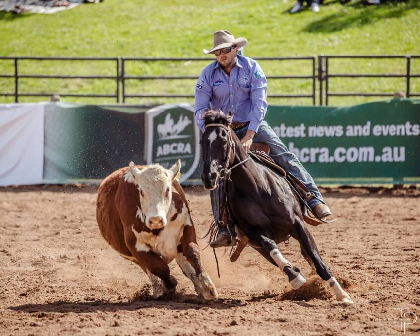 Wyatt Young and Binnia Milan had a great national finals to clinch the ABCRA Novice Horse national title. Picture by Cowgirl Creative - T Palmer