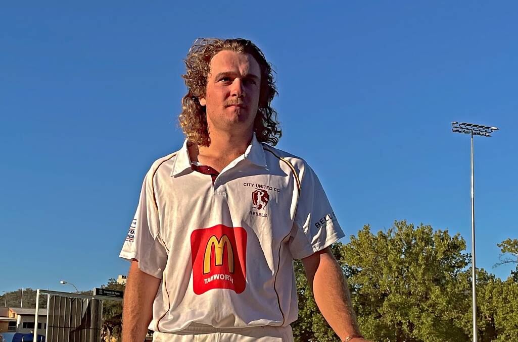 Callum Henry fell just short of his notching his first century of the season as he led Tamworth to a 131-run Connolly Cup win over Moree on Sunday. Picture Zac Lowe