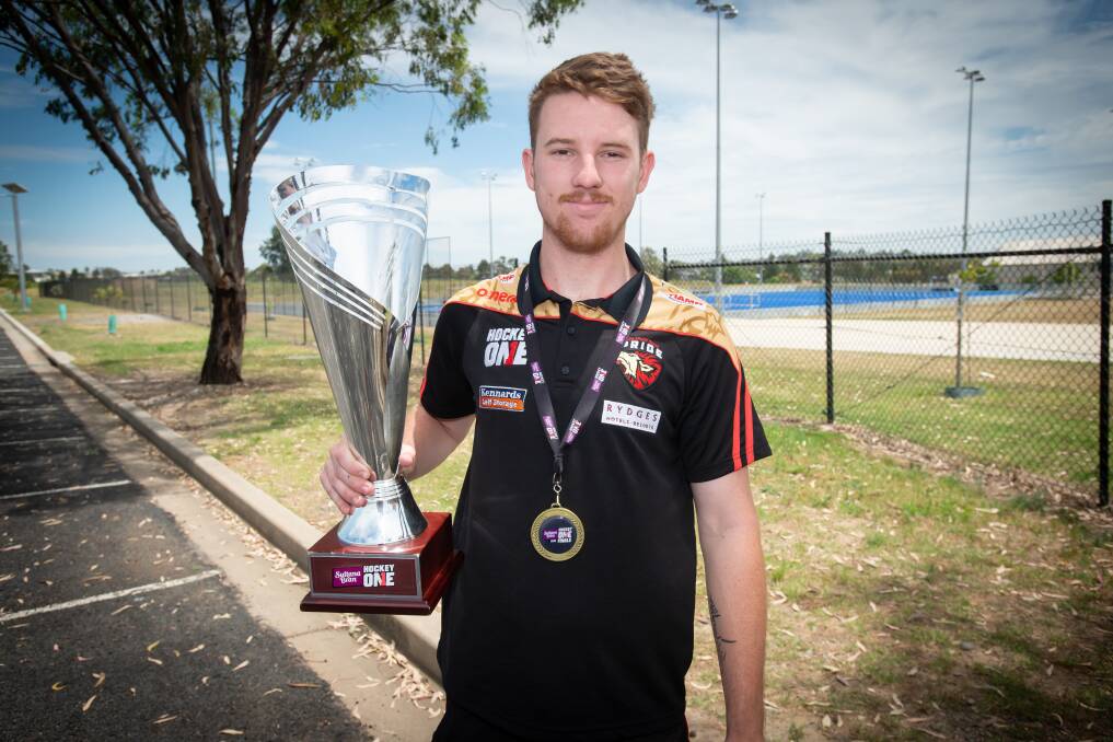 The NSW Pride's Hockey One triumph continued what has been a successful year for Ehren Hazell. Picture by Peter Hardin 271122PHC004