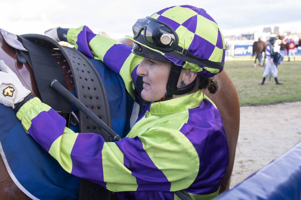 Jockey Brooke Stower timed her move perfectly. Picture by Peter Hardin