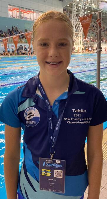 New waters: Competing at her first nationals Gunnedah's Tahlia Smith swum pbs in two of her three events