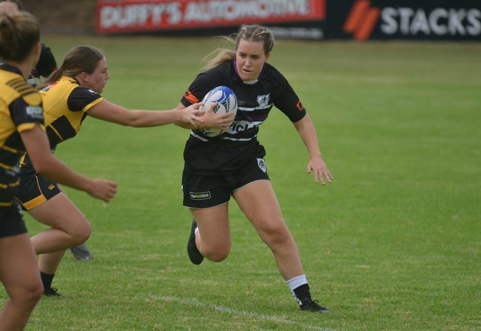 Ellie Hannaford led Tamworth's second half resurgence with three tries. Picture by Mark Bode