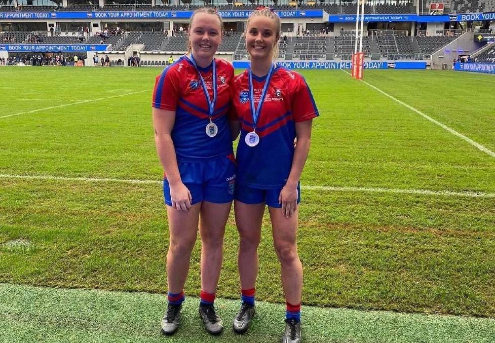 Gaukroger (right), and good mate and fellow Guyra local Tori Brazier and Kasey Gaukroger after the 2022 Tarsha Gale Cup grand final.
