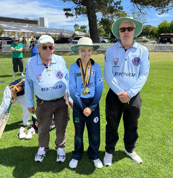 Logan Chaffey was acknowledged as the player of the match for his unbeaten 27 and 1-4. Picture Tamworth Junior Cricket Association Facebook
