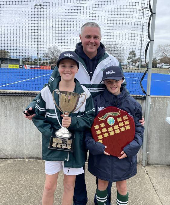 Family affair: It was a special weekend for the Mackay's with Craig coaching the Frogs side featuring sons Chase (left) and Rhys (right) to the win in the York Cup while Rhys was named player of the tournament and Chase the Frogs' player of the carnival.