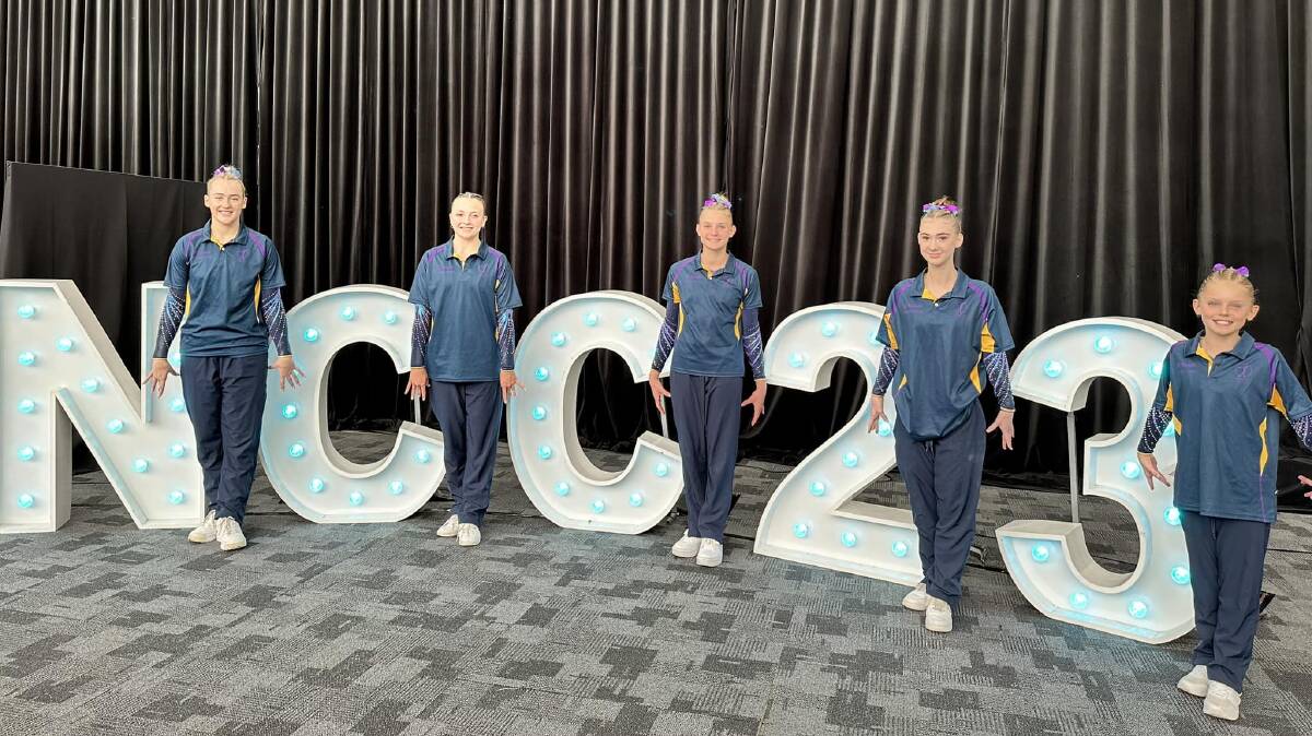 The level seven team finished eighth overall at the National Clubs Carnival. Picture Tamworth Gymnastics Club Facebook.