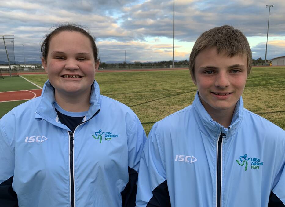 Tamworth's Olivia Earl and Jacob Wright were part of the NSW team that competed at the recent Australian Little Athletics Championships in Melbourne.