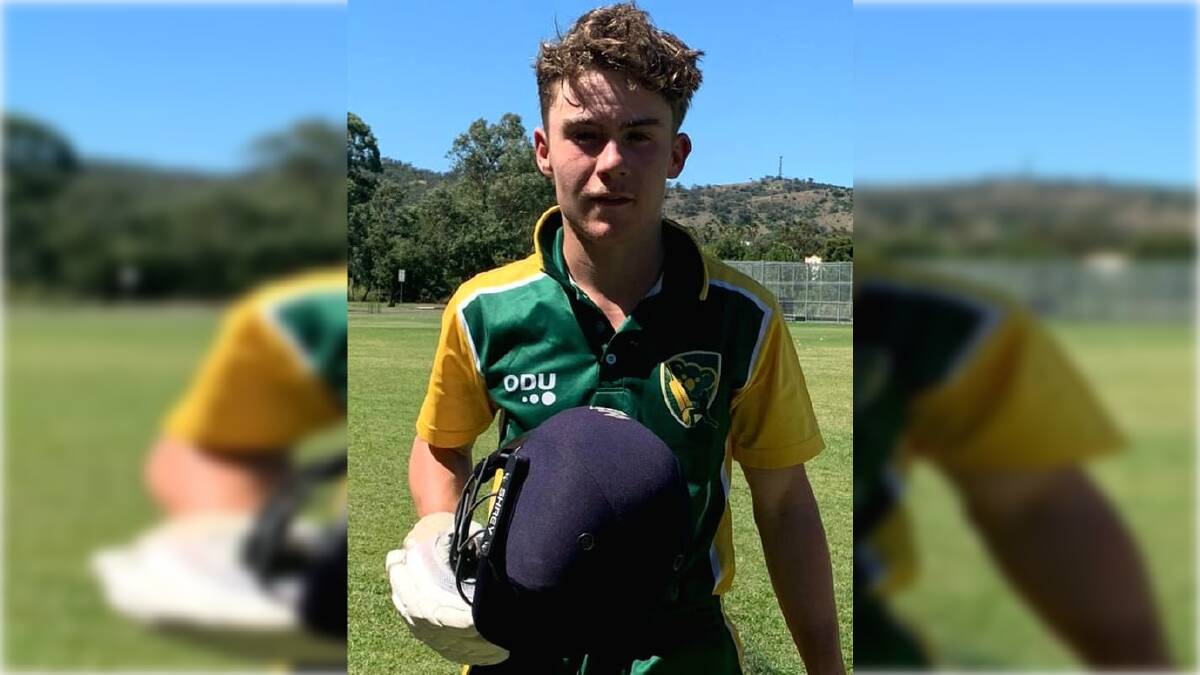 Bernard O'Connor capped off a strong season for Namoi in the Central North under-17s competition with his second century on Sunday. Picture Central North Cricket Facebook