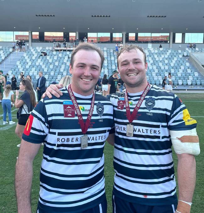 Harry Wilson (right) has described winning the Hospital Cup win brother Will as one of the best moments of his career. Picture Queensland Premier Rugby Facebook
