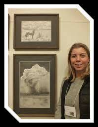 Lennon with her artwork displayed in the Cowra Regional Art Gallery as part of the 2018 ArtExpress exhibition. Picture Cowra Regional Art Gallery 