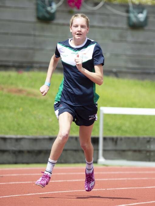 Peet in action during the recent Little Athletics National Camp.