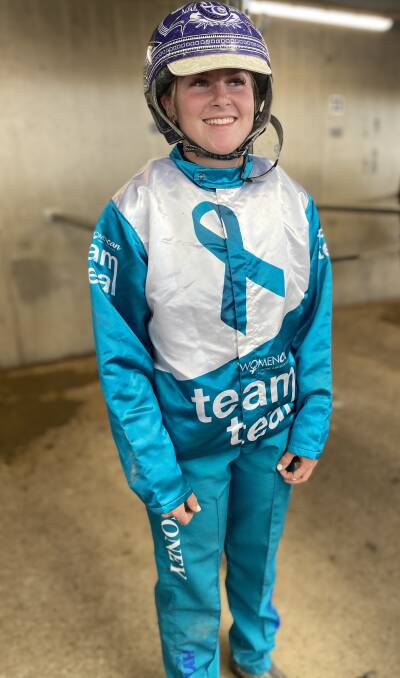 Good cause: Tamworth reinswoman Jemma Coney will again be donning the teal as an ambassador for the Team Teal Campaign. Photo: Julie Maughan