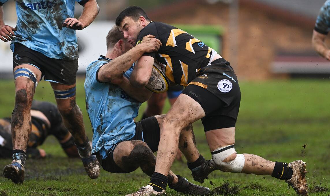 Luke Johnstone was centimetres away from snatching it for Pirates. Picture by Gareth Gardner