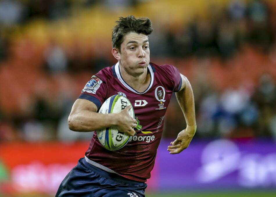 Dynamic: Jock Campbell was electric at fullback for the Reds against the Rebels on Saturday night. Photo: QRU Media