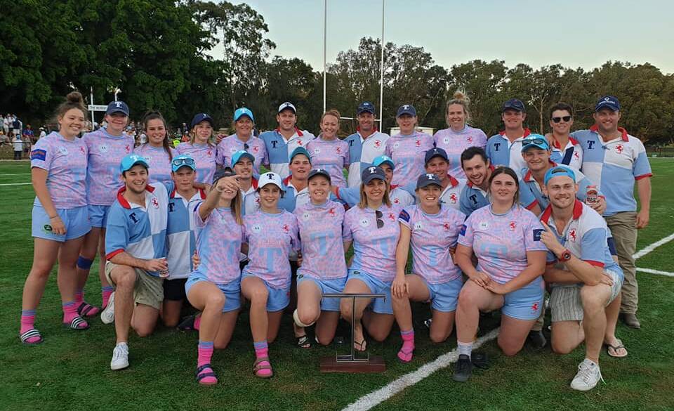 Fitting tribute: The Quirindi men and women both returned with some silverware from Saturday's Toothy Tens.