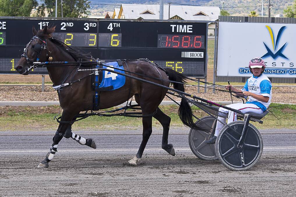 Grace Panella's win behind Zoemagic (pictured) provided the first leg of what was to be a winning double for local trainer Brendan James at last week's Tamworth meeting. Picture PeterMac Photography