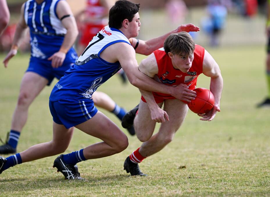 The Tamworth Kangaroos and Tamworth Swans will match up in the AFL North West men's elimination final in Gunnedah on Saturday. Picture by Gareth Gardner