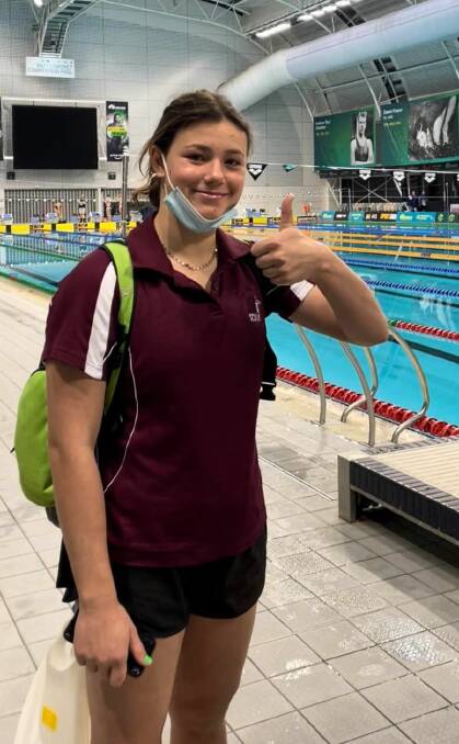 Hard slog: 360 Scully Park's Bella Pollard swum in the 15-years girls 200m butterfly.