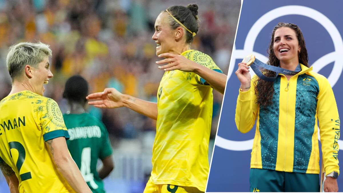 The Matildas and Jess Fox, right, ensured a chaotic morning on day two. Pictures AAP