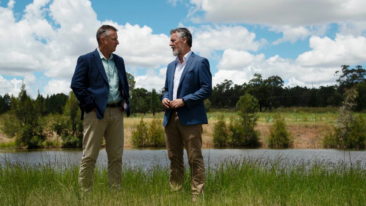 GOOD POSITION: Gunnedah mayor Jamie Chaffey and general manager Eric Groth. They're both very pleased with where Gunnedah Shire Council is sitting as it moves into the final quarter of the financial year. Photo: supplied
