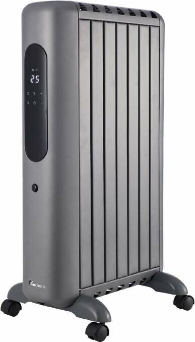 Ausclimate 1500W 7 Fin Smart Enclosed Oil Column Heater with 24-Hour Timer. Picture by Amazon