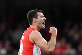 Logan McDonald is thrilled to have signed a four-year contract extension with the Sydney Swans. (Dean Lewins/AAP PHOTOS)