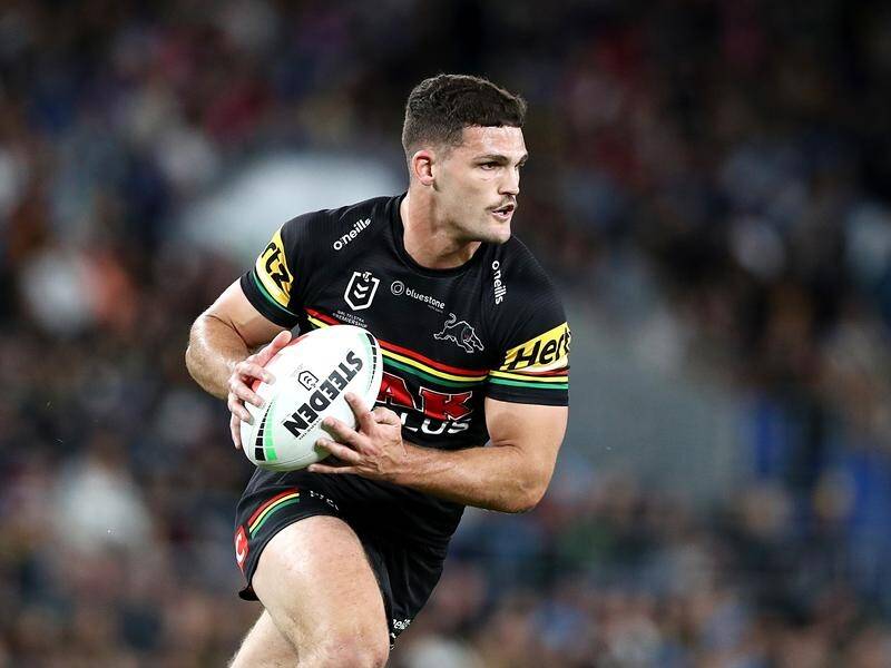 Penrith have been unable to win the World Club Challenge, Nathan Cleary scoring in a loss to Wigan. (Jason O'BRIEN/AAP PHOTOS)