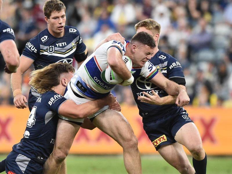 Rocco Berry scored two tries on his return from injury as the Warriors crushed the Cowboys. (Scott Radford-Chisholm/AAP PHOTOS)