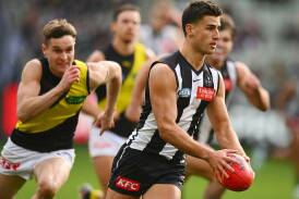 Nick Daicos has again starred for Collingwood in a 26-point defeat of Richmond. Photo: Morgan Hancock/AAP PHOTOS