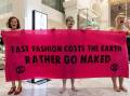 Fast fashion's high wastage has drawn the attention of protesters trying to shut down the industry. (Diego Fedele/AAP PHOTOS)
