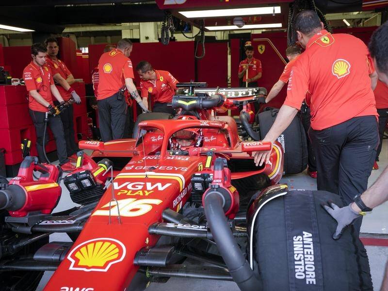 Charles Leclerc returned to the Ferrari garage having set the quickest final-day lap in testing. (AP PHOTO)