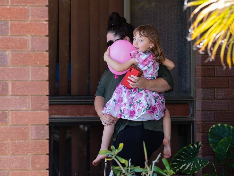 Four-year-old Cleo was found alone in a room, 18 days after she went missing. (Richard Wainwright/AAP PHOTOS)