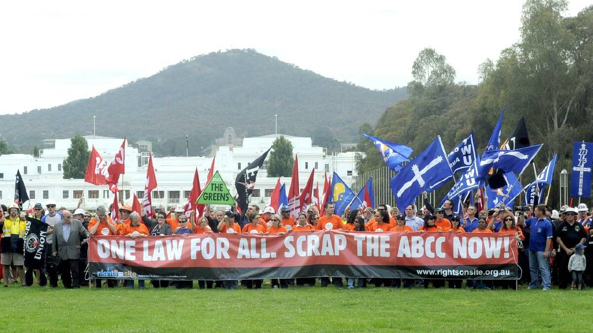 In the years since the ABCC was set up, unions had campaigned to get it scrapped. (Alan Porritt/AAP PHOTOS)