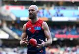Melbourne skipper Max Gawn is a chance of returning from injury to play against Fremantle. (James Ross/AAP PHOTOS)
