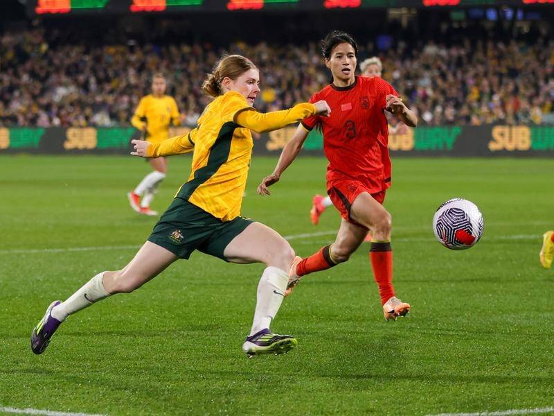 Cortnee Vine and the Matildas have drawn 1-1 with China in their friendly in Adelaide. (Matt Turner/AAP PHOTOS)