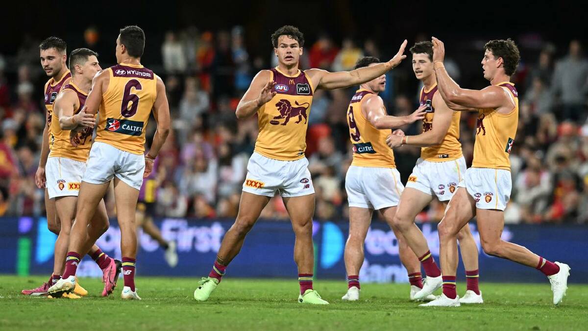 The Lions are now joint favourites as their winning roll continues. (Darren England/AAP PHOTOS)