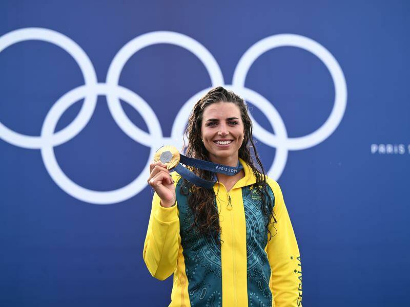 Jessica Fox added to Australia's gold haul on day two in Paris. Photo: Dan Himbrechts/AAP PHOTOS