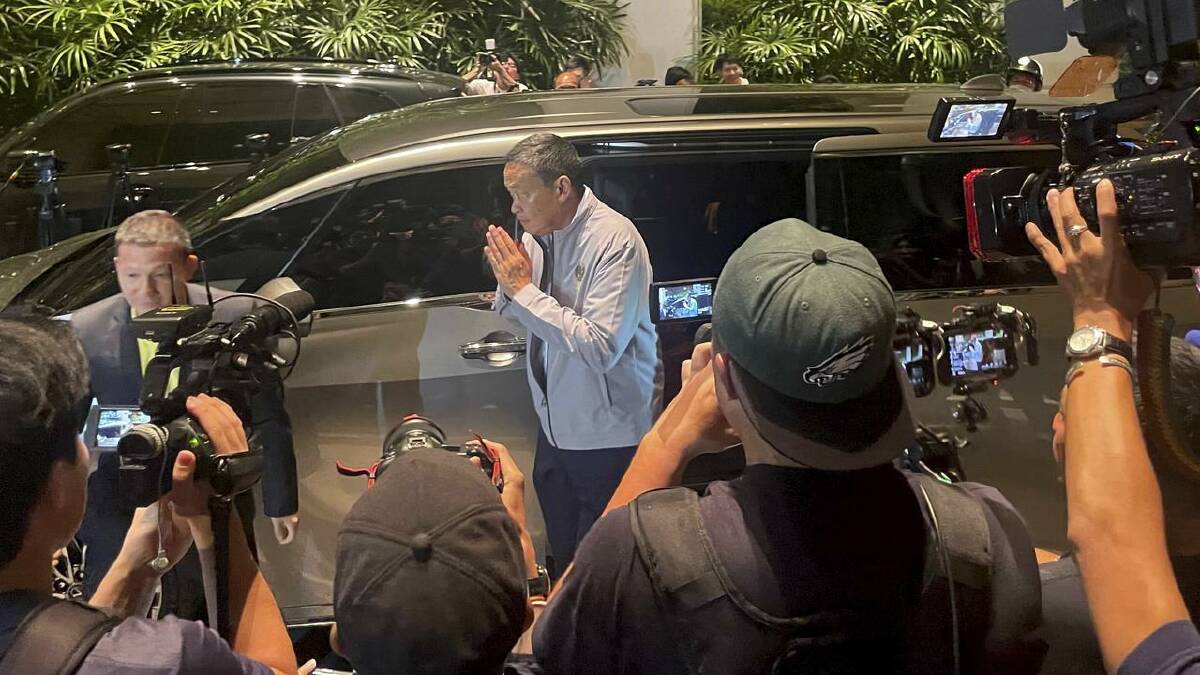 Thai Prime Minister Srettha Thavisin visited the hotel, later saying the incident was not random. (AP PHOTO)