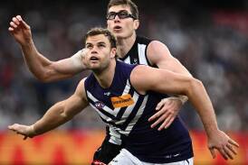 Ruckman Sean Darcy has been ruled out of Fremantle's clash with the high-flying Swans. (Joel Carrett/AAP PHOTOS)