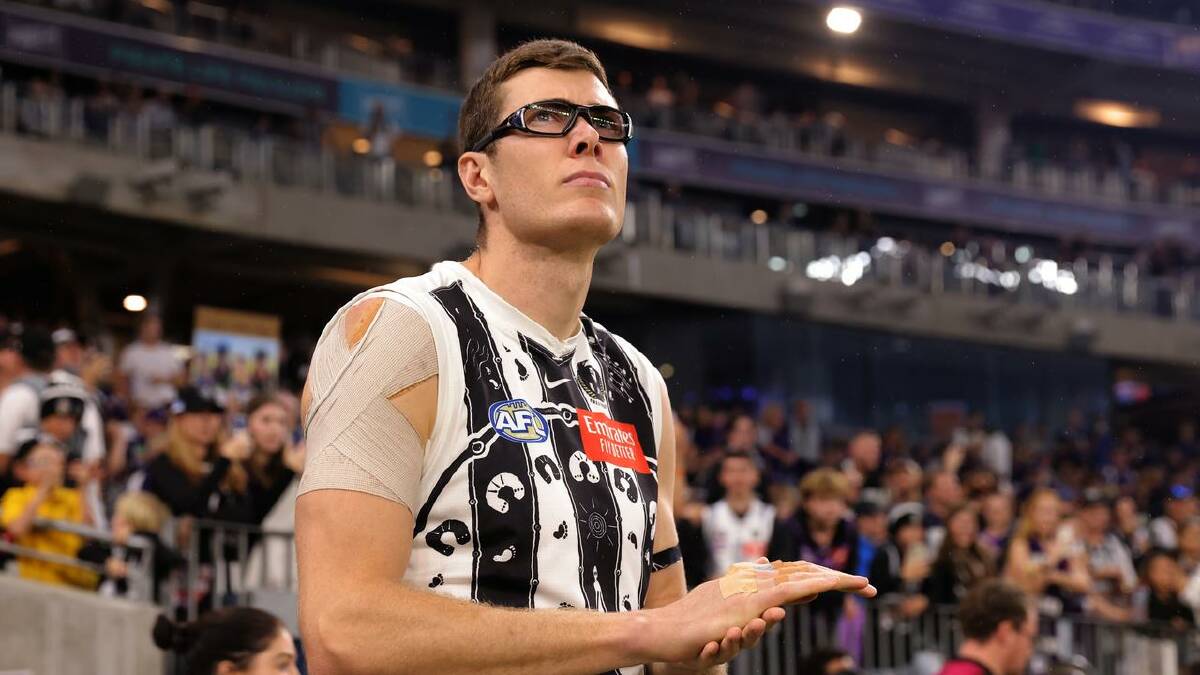 After two months out with injury, Mason Cox is set to return for the Magpies on Sunday. (Richard Wainwright/AAP PHOTOS)