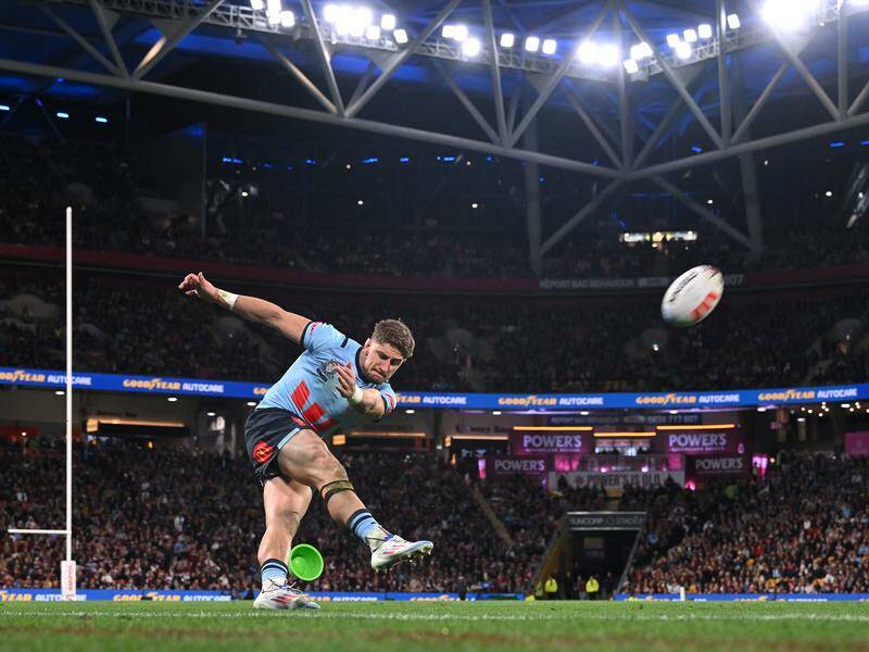 Zac Lomax enjoyed a perfect night with the boot in NSW's State of Origin series win over Queensland. Photo: Dave Hunt/AAP PHOTOS