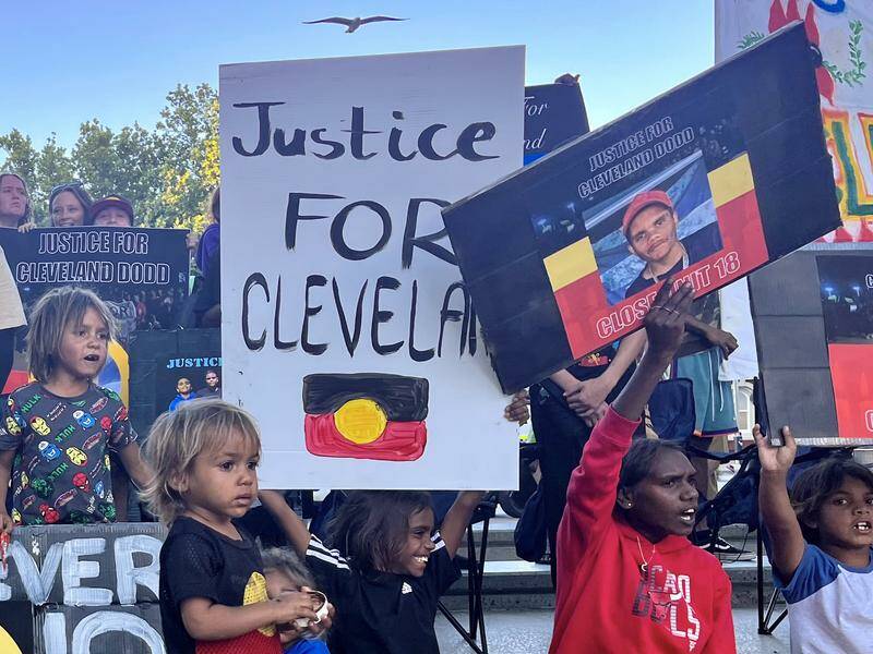 The death of Indigenous teen Cleveland Dodd sparked an outpouring of community grief. Photo: Aaron Bunch/AAP PHOTOS